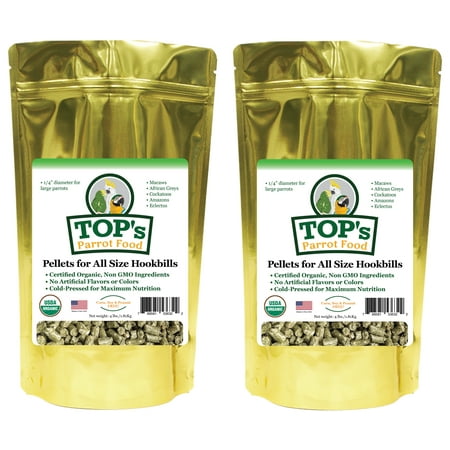 TOP's Parrot Food Large Organic Pellet 8 lb. Bundle