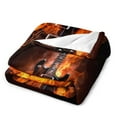 thumbnail image 3 of Electric Guitar in Fire Super Soft Blanket Flannel Throw Blanket Flannel Microfiber Blankets for Couch Bed Sofa Fluffy and Warm 50"x60", 3 of 9