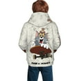 thumbnail image 2 of Tom And Jerry Teen Boys Girls Hoodies 3D Printed Cool Long Sleeve Hooded Pullover Lightweight Sweatshirt for Kids Youth, 2 of 8
