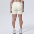 thumbnail image 6 of IWRICH High Waisted Biker Shorts for Women Tummy Control Lift Gym Workout Athletic Shorts Yoga Pants White XL, 6 of 9