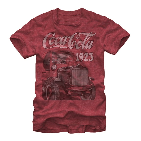 Men's Coca Cola Delivery Truck 1923 Graphic Tee Red Heather X Large