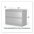 thumbnail image 6 of Alera Lateral File, 2 Legal/Letter-Size File Drawers, Light Gray, 36" x 18.63" x 28", 6 of 7