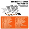 thumbnail image 3 of VEVOR Mechanics Tool Set and Socket Set, 1/4" 3/8" 1/2" Sockets, 145/205/450 Pcs SAE & Metric Tools, Storage Case, Accessories Included, 3 of 9