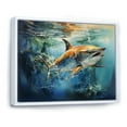 thumbnail image 2 of Designart "Majestic Marlins in Fishing IV" Animals Floater Framed Canvas Print, 2 of 7