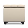 thumbnail image 5 of Sienna 34" Transitional Rectangle Ottoman Bench in Satin Cream Faux Leather, 5 of 13