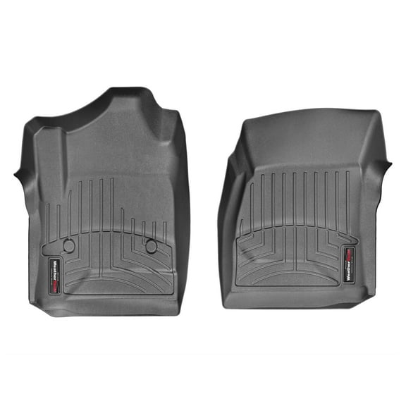WeatherTech Custom Fit FloorLiners compatible with Silverado 2500HD/3500HD, Sierra 2500HD/3500HD, Silverado 1500 - 1st Row (Driver & Passenger), Black