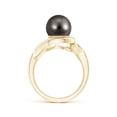 thumbnail image 2 of ANGARA Tahitian Cultured Pearl and Diamond Loop Ring in 14K Yellow Gold for Women | June Birthstone, Birthday, Anniversary, Jewelry Gift for Women | Pearl Ring, 2 of 8