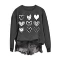 thumbnail image 2 of Meichang Chandails en Molleton à Col Rond pour Femmes, Chandails en Molleton de la Saint-Valentin, Pull Imprimé Cœur Mignon, Manches Longues, Décontracté, 2 of 4
