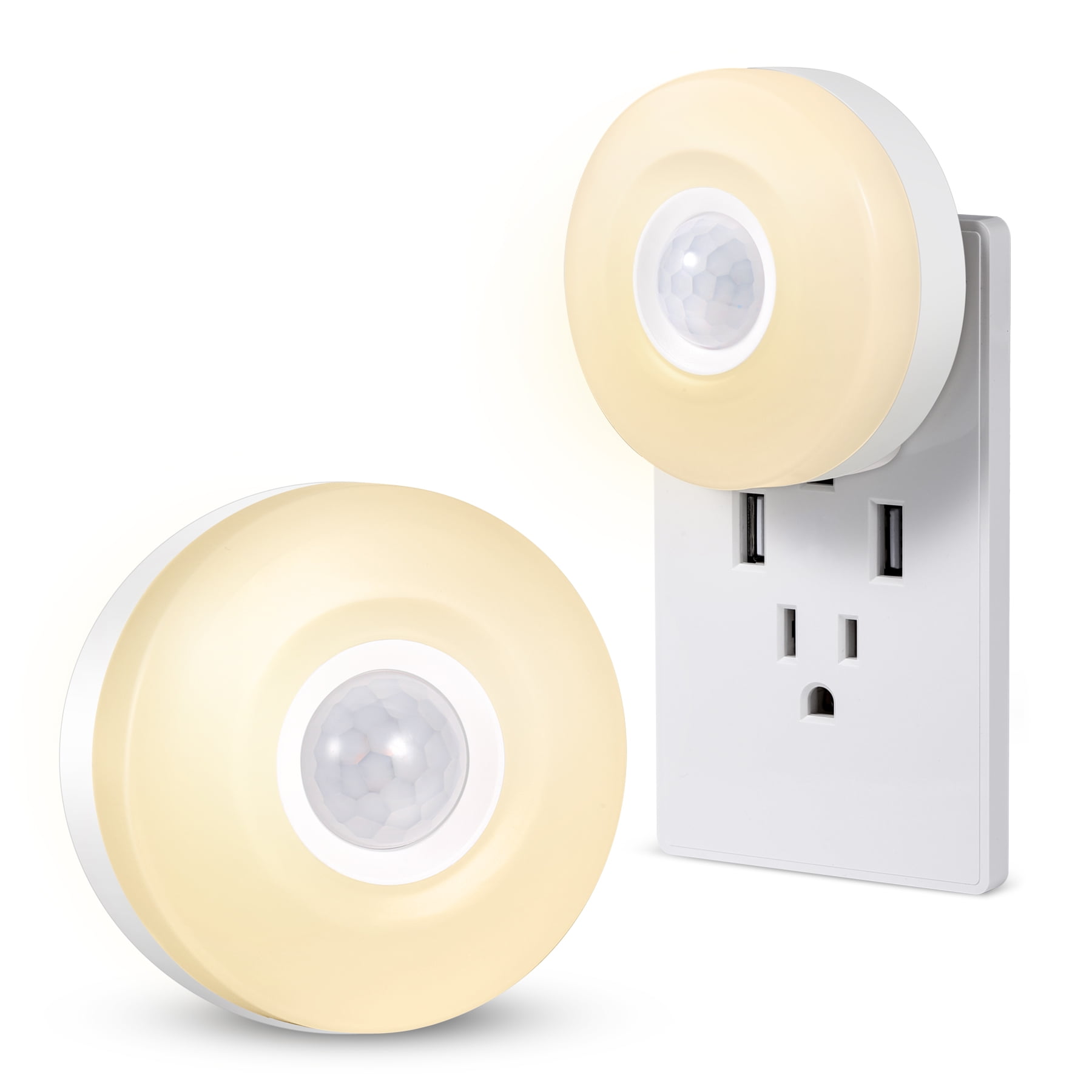 Night Light Plug in, Motion Sensor Night Lights Plug in Wall. 200LM