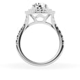 thumbnail image 3 of Unique Moments 2 Ct Lab Grown Split Shank Round Halo Diamond Engagement Ring 14K White Gold, 3 of 6