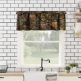 thumbnail image 2 of Forest Camouflage Valance Curtain, Forest Camo Conifer Oak Branches Leaves Mossy Hunting Lodge Camp Cabin Theme Windows Curtain Valance for Cottage Kitchen Dining Room, One Panel 54x18in, 2 of 6