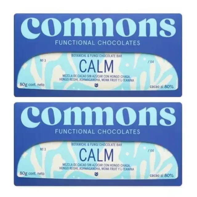 2 Pack Chocolate Mexicano Con Adaptógenos Calm 160g Premium