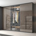 thumbnail image 1 of Italian minimalist, light luxury, high gloss wardrobe, customized home bedroom, glass wardrobe, minimalist master bedroom, flat My Lux Decor Round, 1 of 6