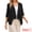Black, variant on DARING DIVA Women's 3/4 Sleeve Open Front Loose Cover Ups Lightweight Shrug S Black