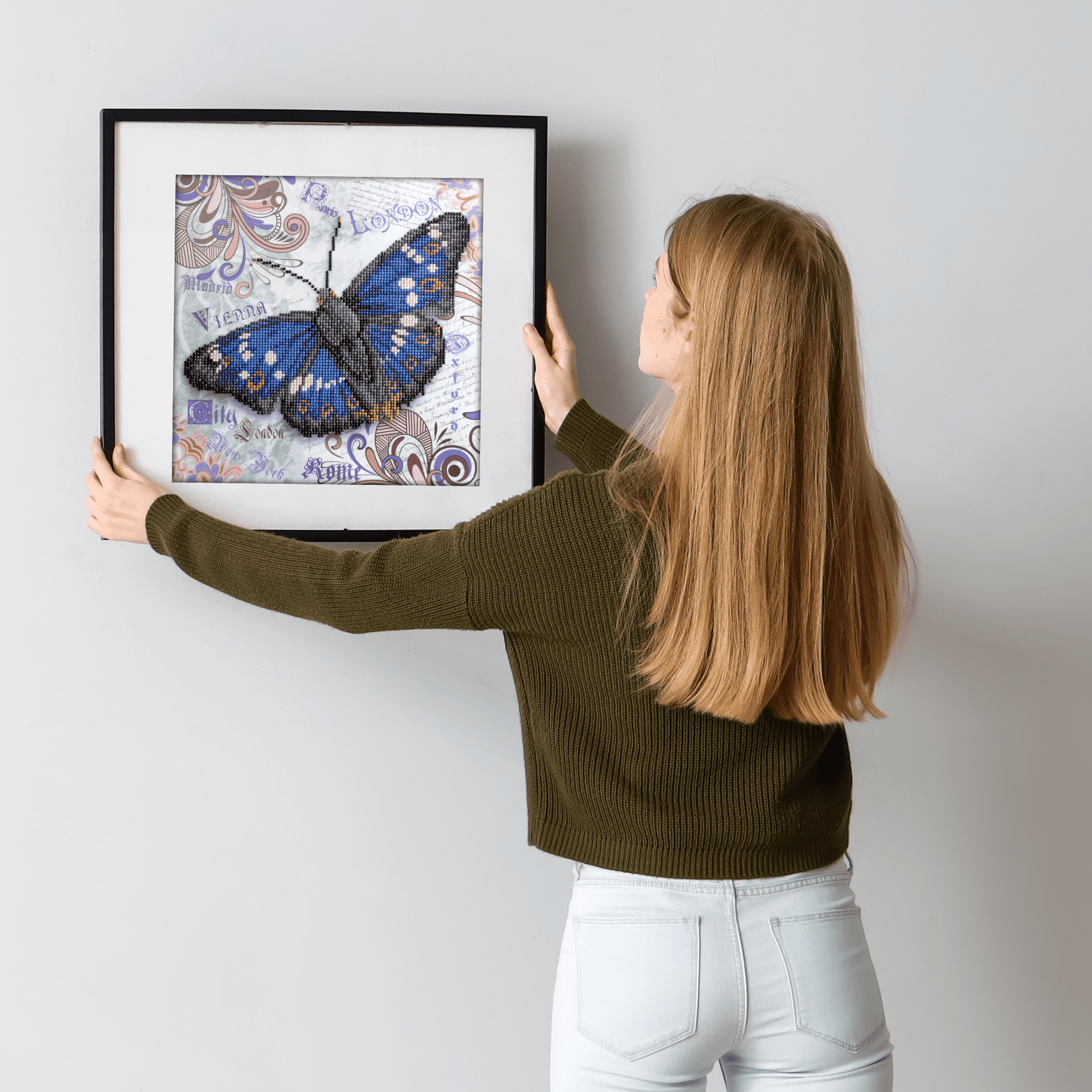 Diamond Dotz at Home - Elegant Flutter, Partial Drill, Round Dotz, Diamond Painting Kits, Diamond Art Kits for Adults, Gem Art,  Diamond Art, Diamond Dotz, 15"x15"
