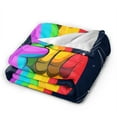 thumbnail image 2 of DouZhe Ultra-Soft Micro Fleece Lightweight Flannel Bed Blanket, Rainbow Lgbt Pride Love is Love Print Cozy Warm Throw Blankets, 50"x40", 2 of 7