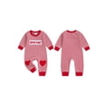 thumbnail image 2 of BemeyourBBs Newborn Valentines Day Outfit Baby Boys Girl Love Jumpsuit Long Sleeve Crewneck Striped Embroidery Romper Onepiece Clothes, 2 of 9