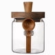 thumbnail image 1 of Tarro de vidrio con tapa y cuchara de madera, contenedores de almacenamiento de alimentos, tarro de café, contenedor de posos de café, 1 of 8