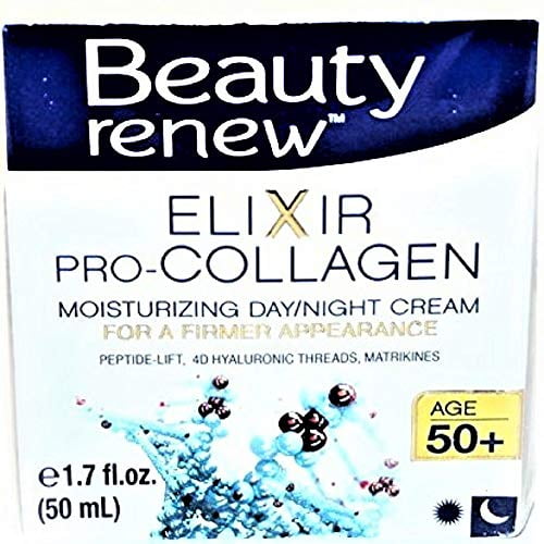 Beauty Renew 50 Crème Hydratante Visage Élixir Jour & Nuit Pro-Collagène
