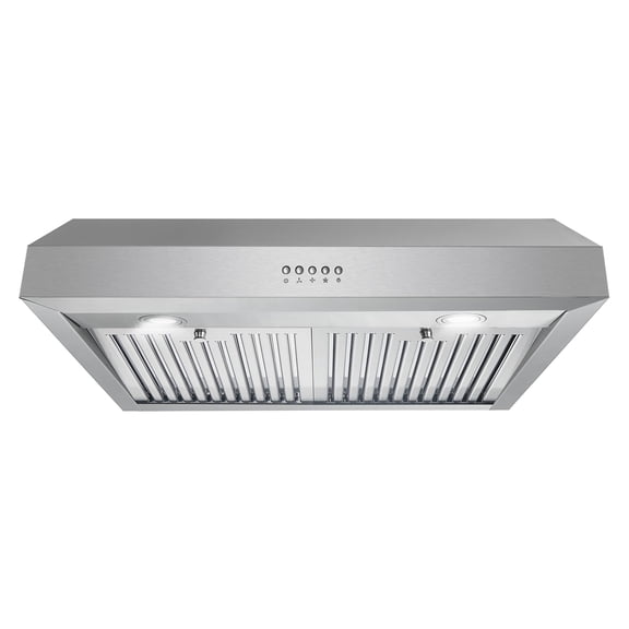 Pemberly Row 30" 380 CFM Ducted Under Cabinet Range Stainless Steel Kitchen Hood