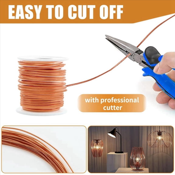 2X Copper Wire, 99.9% Soft Pure Bare Copper Wire for Gardening,Electroculture,16 Gauge/ 1.3 mm Diameter,127 Feet,1 Pound,2 x Pound Copper Wire