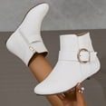 thumbnail image 6 of Mostsola Womens Ankle Boots Flat Chelsea Booties Fashion Round Toe Side Zipper Short Boots, 6 of 8