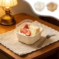 thumbnail image 1 of TTJ Square Paper Cup Takeout Box Disposable Dessert Container Food Packaging Cup for Fruit Cake Pastry Treats Retail Display and Home Party Serving, 1 of 7