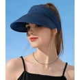 thumbnail image 4 of Sun Hats for Women, Beach Hats for Women, White Summer Large Brim Straw Hat with 1pc Brown Hat Clip is Equipped with An Adjustable Elastic Buckle and The Inside is Equipped with A Sweat Band, 4 of 7