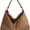 Brown, variant on SPEKSEE Trendy Suede Crescent Shoulder Bag for Women Large Capacity Suede Purses for Work Travel College Tote Handbag