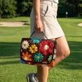 thumbnail image 4 of Whosucclay Retro Floral Golf Cart Seat Cover, 4 Convenient Pockets Seat Towel Seat Blanket for EZGO Club Car 2 Person Carts, 4 of 9