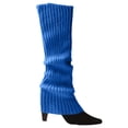 thumbnail image 2 of Sales Today Knee High Stockings for Women Under $2 GIJNRIUIUA Blue Knee-High Socks Knitted Socks Women's Foot Warmer Leg Warmers, 2 of 4