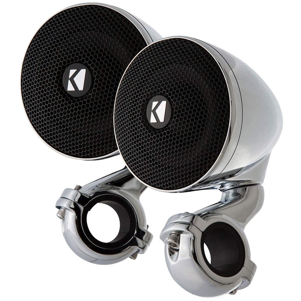Weatherproof Speakers For Motorcycles KICKER 47PSM34 Mini 4 Ohm Weatherproof Speaker System for Motorcycles