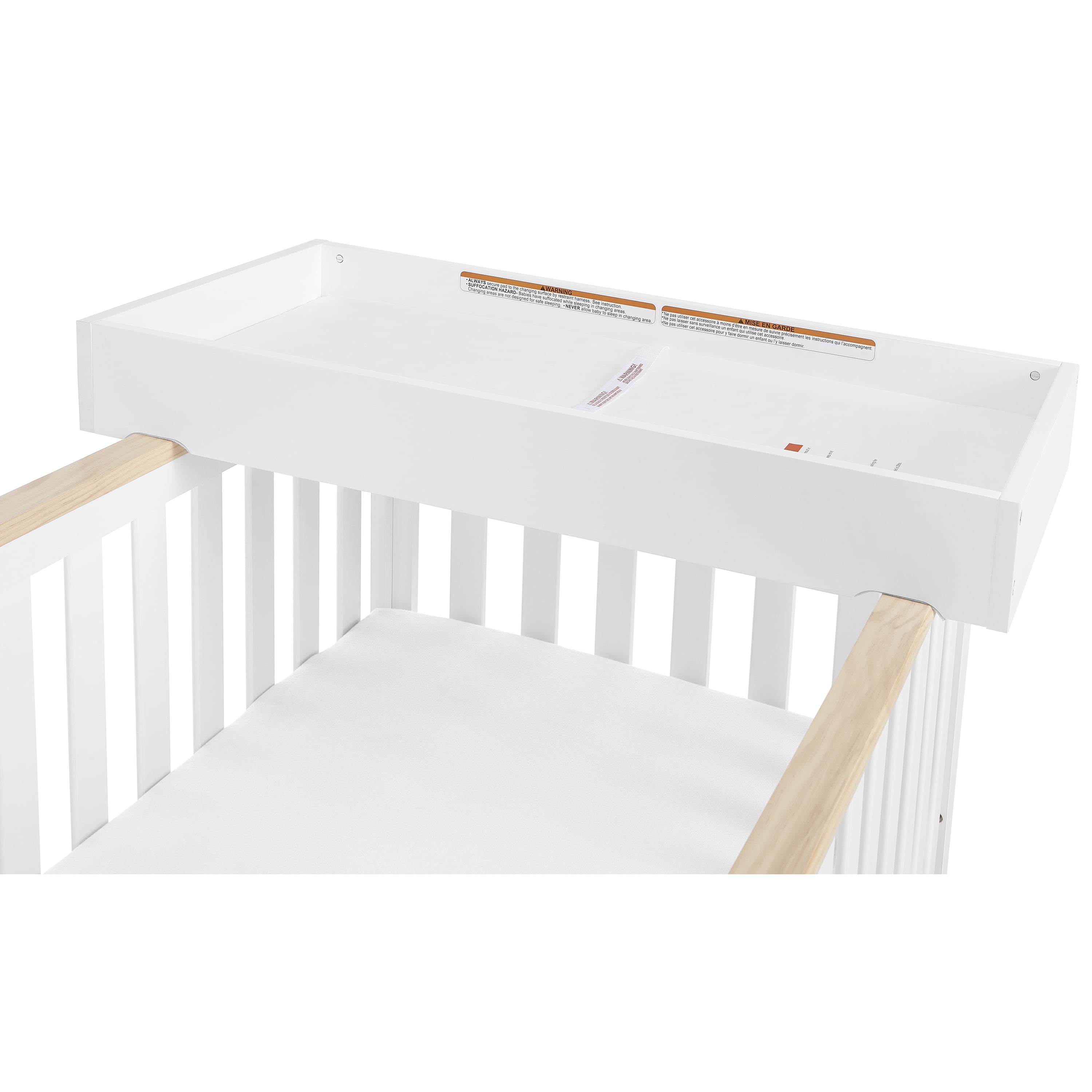 Dream On Me Orion 5-in-1 Convertible Crib with Removable Changing Tray, Vintage White Oak
