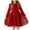 Red, variant on Odeerbi Kids Girls Ruffle Velvet Dresses Sequin Sparkly Tulle Dress Fall Winter Princess Dress Casual Long Sleeve Dress Kids Girls Clothes