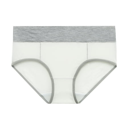 Gubotare Boxer Briefs For Women Briefs Ice Crotch Silk Seamless Underwear Women Women s Panties White 3XL