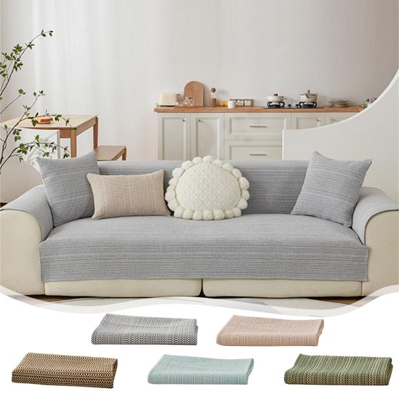 Sentmoon Couch Cushions Couch Cushion Replacement Linen Sofa Cushions for All Seasons Easy and Modern Non Slip and Proof Cotton and Linen Woven Sofa Cover