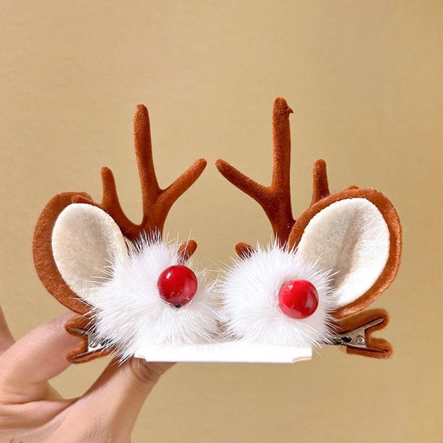 RV Seis pares 2022 nueva diadema de Navidad linda diadema de cuerno de alce con diferentes estilos 7 * 5 cm Sailing Electrónica