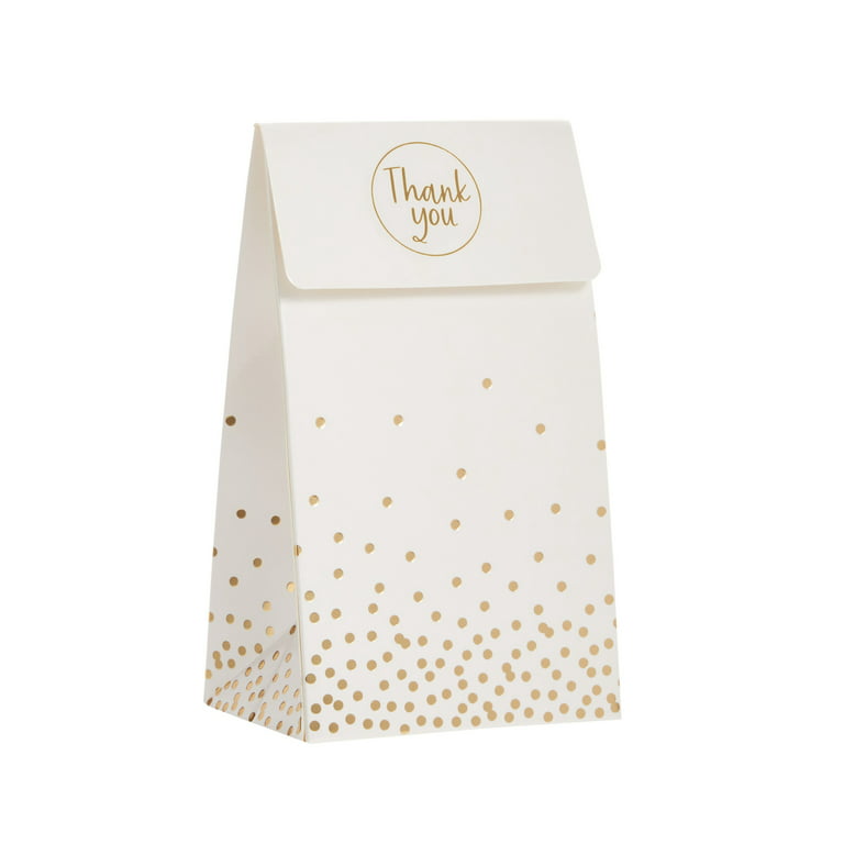 Gold Foil Party Favor Gift Boxes, Decorative Candy Boxes, 2.5 x 2.5 In, 100  Pack
