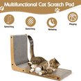 thumbnail image 2 of JAYWAYNE Multifunctional L - Shaped Cat Scratcher, Cat Scratcher, Cardboard Cat Scratcher - 23.6" Tall for Home, Pet Store, Cat Playroom, 2 of 4