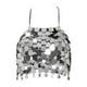 thumbnail image 5 of Lentejuelas Crop Top Crop Halter Top Corset Chaleco Bralette Backless Sparkly Bra Tops Camisole Cami Top para discoteca Halloween Belly, 5 of 7