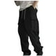 thumbnail image 2 of Pantalones largos para hombre, de lino y cintura elástica, transpirables, cómodos, suaves, con bolsillos cargo, informales., 2 of 7