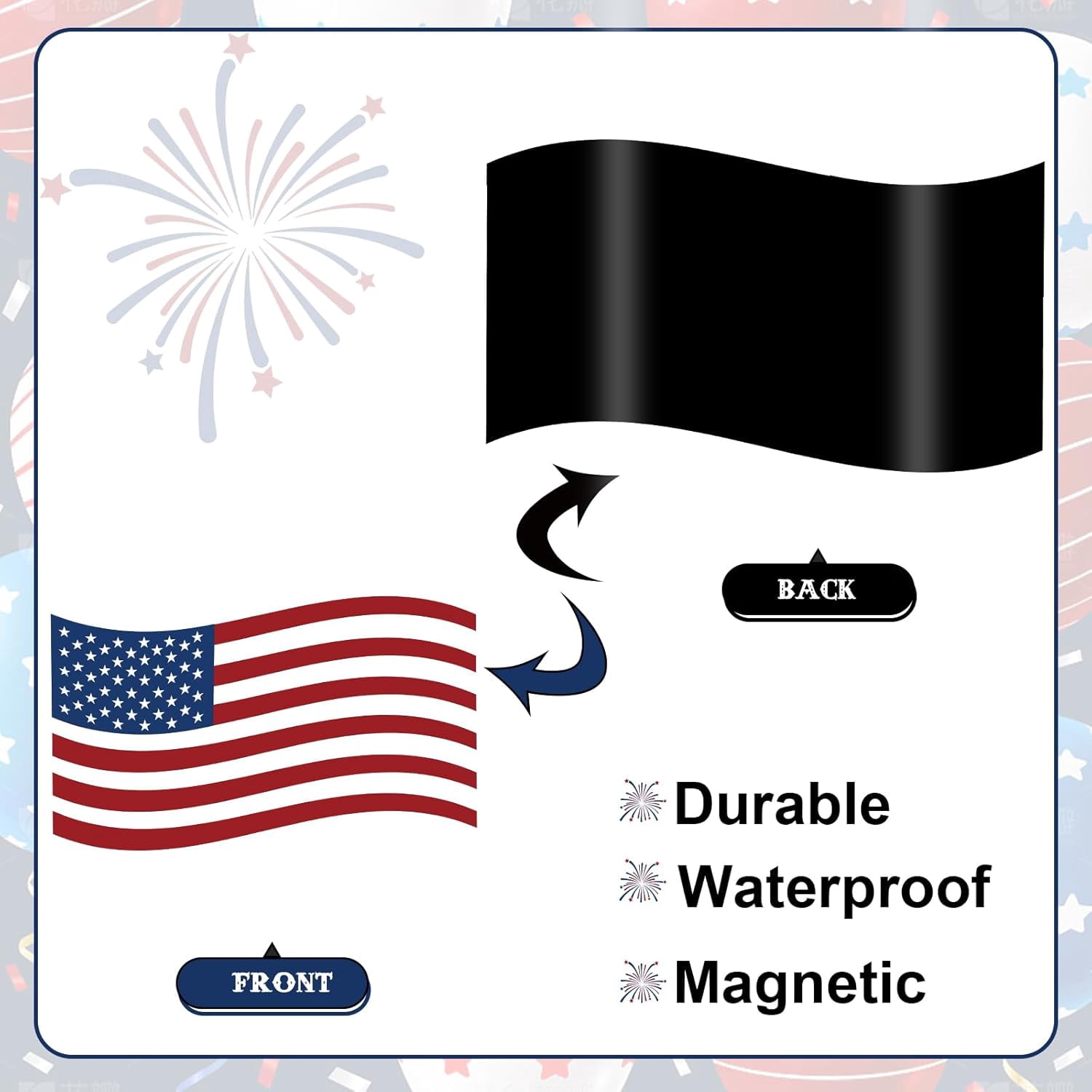 UCEI 4th of July Garage Door Magnets, Patriotic American Flag Magnetic Decor Set