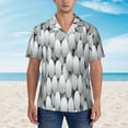 thumbnail image 2 of Vsdgher golf balls Print Men's Hawaiian Shirts Button Down Tropical Holiday Beach Shirts Vacation Clothes,Large, 2 of 7