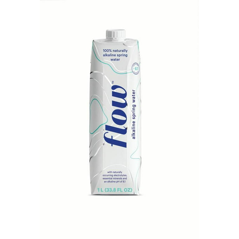 FLOW 100% Naturally Alkaline Spring Water, 33.8 Fl Oz, 12 Ct