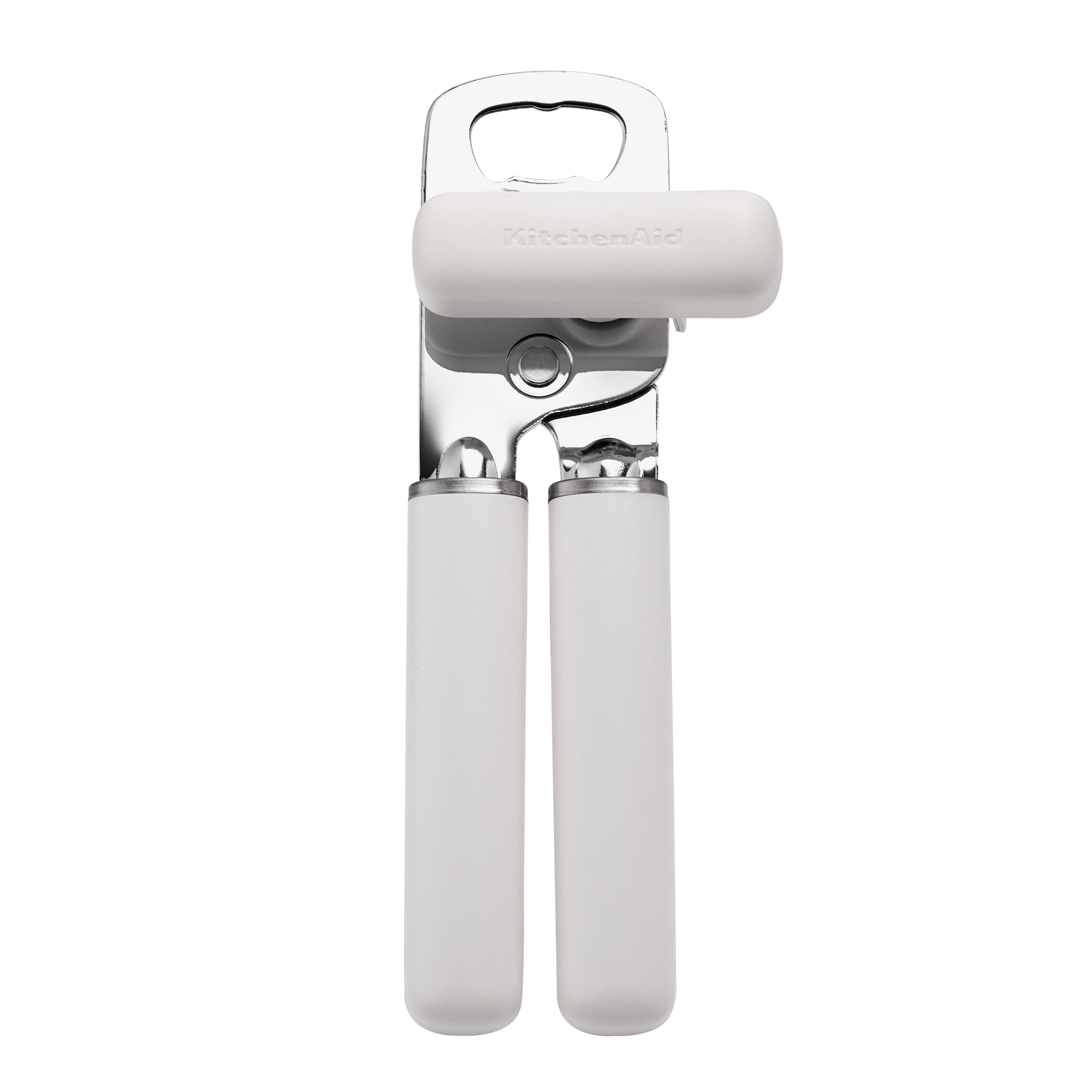 KitchenAid Stainless Steel Manual Can Opener with Bottle Opener and Ergonomic Grip, Porcelain
