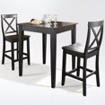 thumbnail image 3 of Crosley 3 Piece Counter Height Dining Set in Black, 3 of 4