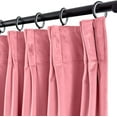 thumbnail image 2 of Pinch Pleated blackout 100% Polyester Blend Curtains Room Darkening Curtains Traverse Rod Living Room Bedroom Meetingroom Club Theater Patio Door (1 Panel , 100" W By 108" L) { Blush }, 2 of 5