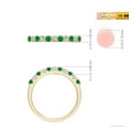 thumbnail image 4 of ANGARA Natural Shared Prong Emerald and Diamond Half Eternity Ring in 14K Yellow Gold for Women (Size-2.1mm) | May Birthstone, Birthday, Anniversary, Jewelry Gift for Women | Natural Emerald Ring, 4 of 9