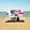 Blowing A Bubble Of Bubblegum, variant on Portable Beach Tent Sun Shelter With Ground Pegs Water And Wind Resistant Sun Shade Canopy Angle Adjustable Tulip in Clipart Style