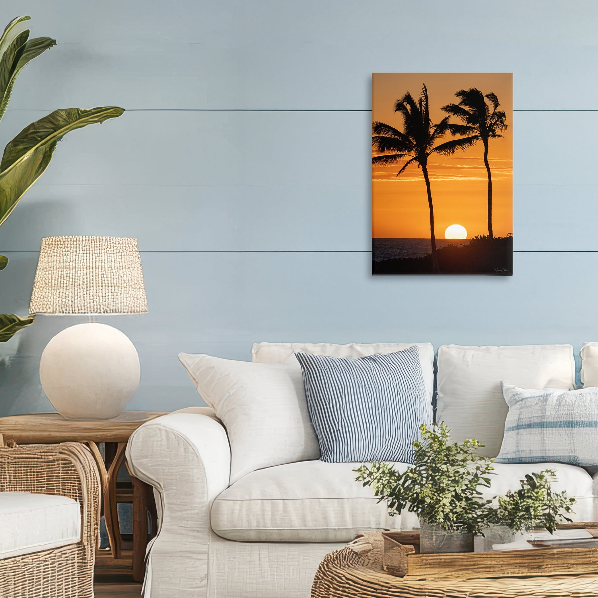 Stupell Industries Sunset Through Palm Trees Canvas Wall Art, design by Dennis Frates